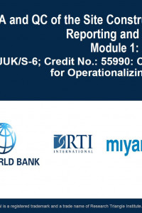 Cover Image of the 5.1 Subject 5: QA and QC of the Site Construction (Module 1) Prior to Construction